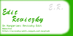 edit reviczky business card